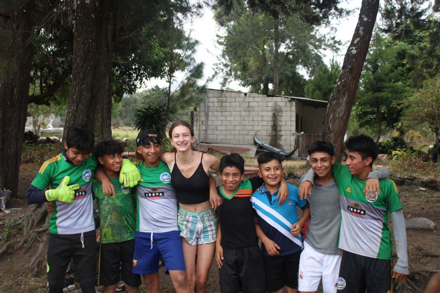 Students and local youth together in Guatemala